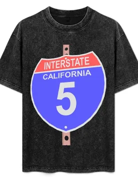 Interstate highway 5 road sign in California T-Shirt Comfort Stretch Tee Shirt - Aliexpress - FashionsVida