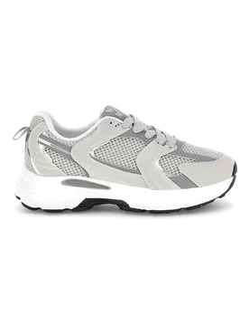 Sneakers grigie con inserti argento e suola ammortizzata B003 39 - ME & ME - FashionsVida