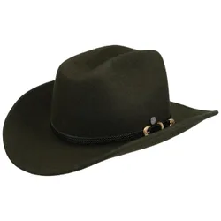 Jornick Wool Western Hat by - olive - Size: S (55-56 cm)