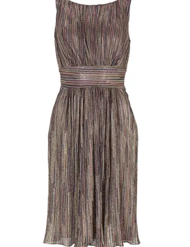 Cocktailkleid aus Plissee Lurex female - 34 - FashionsVida
