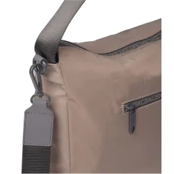 Bolso de hombro shine color taupe