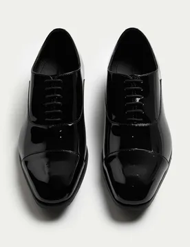Patent Leather Oxford Shoes Black male - Autograph - FashionsVida