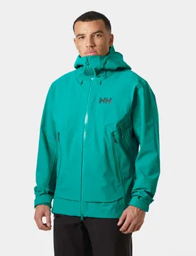 Men's Verglas Backcountry Ski Shell Jacket Green S - Signal Green - Male - Helly Hansen - FashionsVida