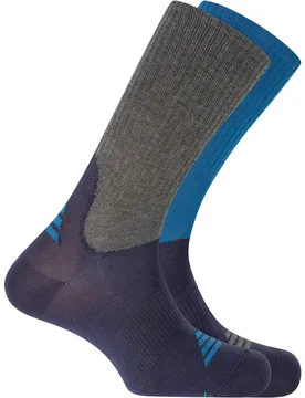 Pack de 2 pares de calcetines de hombre de algodón deportivos multicolor - Punto Blanco - FashionsVida