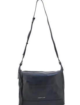 Borsa nera in vera pelle con tracolla e borsellino incluso SL 8801 - FIRST LADY - FashionsVida