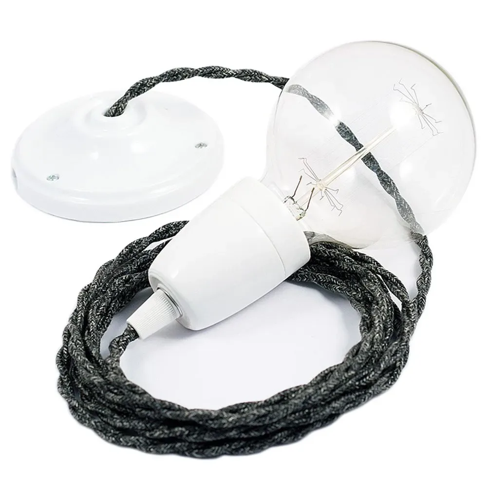 Cables Suspension Luminaire Tn03 2 M Anthracite / White One Size - Creative - FashionsVida
