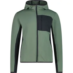 Man jacket fix hood forro polar hombre Verde (56)