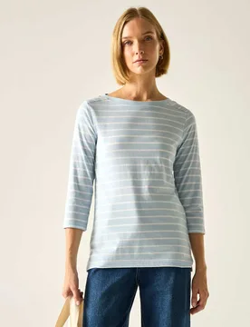 Bayletta II Cotton Rich Striped Top Blue Mix female - Regatta - FashionsVida