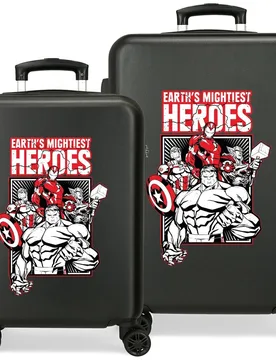 Juego de maletas cabina y mediana Marvel Avengers Earth´s Mightiest Heroes rígidas con capacidad de 104L - Personajes - FashionsVida