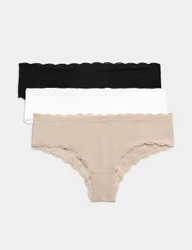 Pk Cotton Rich Hipster Knickers Opaline Mix female