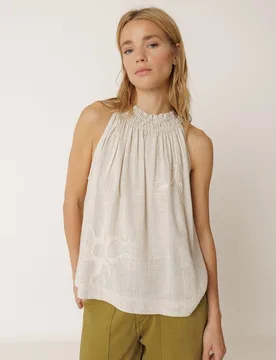 Indi & Cold - Top de mujer cuello halter con lazo - Indi & Cold - FashionsVida