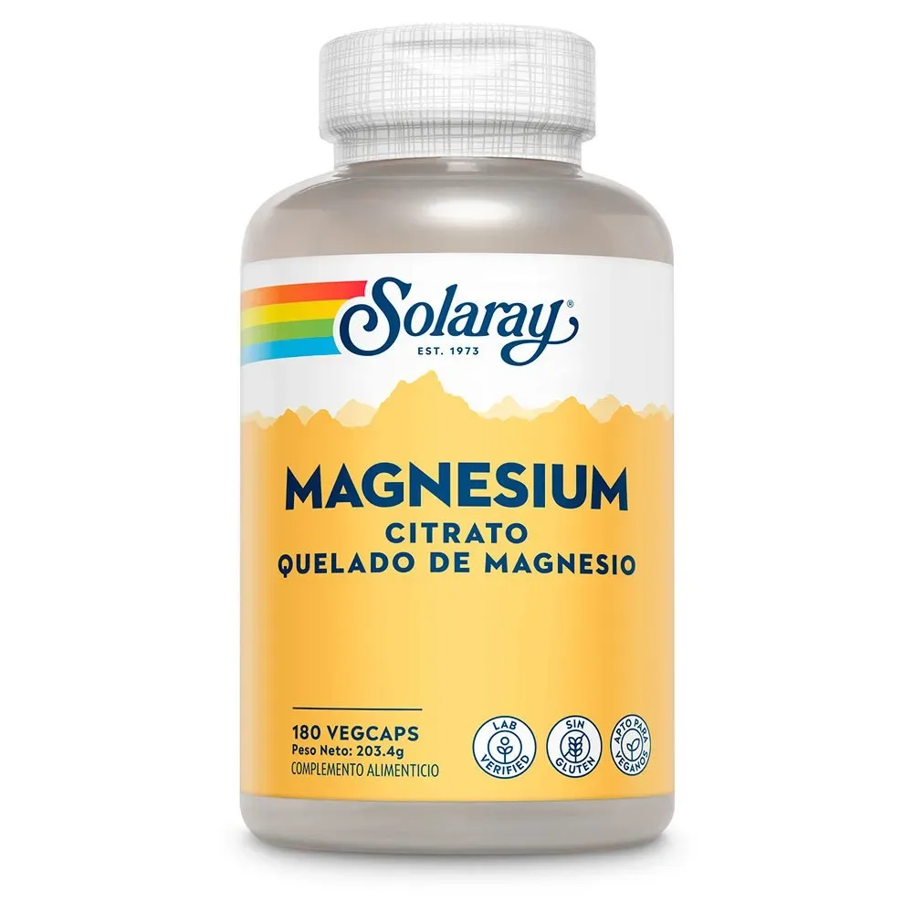 Citrate De Magnésium 180 Unités - Solaray - FashionsVida