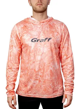 Upf 50 964-cl-11/2 Uv Hoodie Orange 4XL Men - Graff - FashionsVida