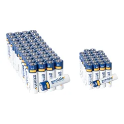 Batterien-Vorteilsset „XL“, 70 Stück weiss blau