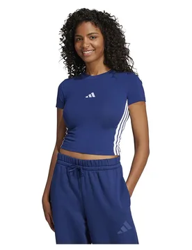T-shirt à Manches Courtes Essentials 3 Stripes Slim Baby Dark Blue / White S - Adidas - FashionsVida