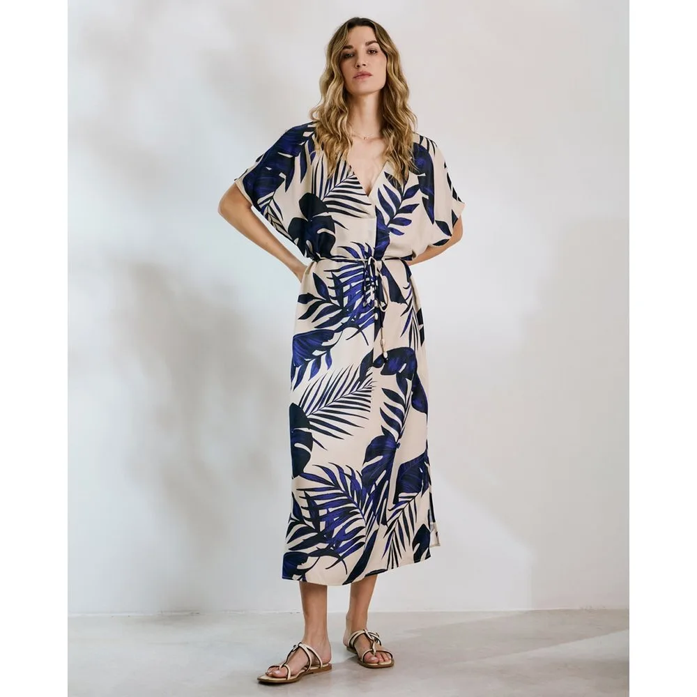 Vestido midi manga corta - Vero Moda - FashionsVida