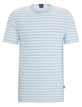 Mens Tiburt457 T-Shirt Light Pastel Blue Cotton - Size 2xl - Hugo Boss Black - FashionsVida