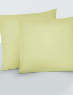 Feinjersey-Kopfkissenbezug Doppelpack pistaziengrün, 2x 40x40 cm - Biberna - FashionsVida