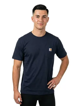 T-shirt à Manches Courtes Dearborn Relaxed Pocket Navy XL - Carhartt - FashionsVida