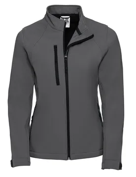 Womens/ladies Soft Shell Jacket (Titanium) - Silver - Size 3xl - Russell athletic - FashionsVida