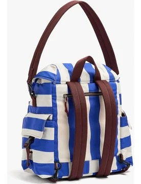 Mochila de mujer con cierre de mosquetón y estampado de rayas - Parfois - FashionsVida
