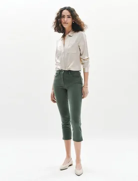 Pantalón pitillo de mujer cropped con 5 bolsillos - Caroll - FashionsVida