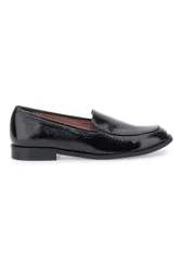 Mocassini neri effetto vernice slip-on 3659 38