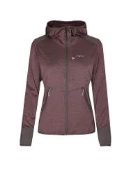 Chaqueta polar con capucha elástica Silkeborg para mujer rojo oscuro 44