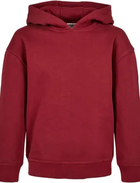 Felpa Con Cappuccio Organic Burgundy 110-116 cm - Urban classics - FashionsVida