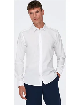Only & Sons - Camisa de hombre manga larga y color liso - Only & Sons - FashionsVida