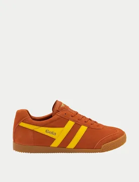 Men's Harrier Suede Stripe Trainers Orange Mix male - Gola - FashionsVida