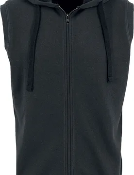 Kapuzenjacke - Sleeveless Terry Zip Hoodie - S bis 5XL - für Männer - Größe 5XL - schwarz - Männer - male - Urban classics - FashionsVida