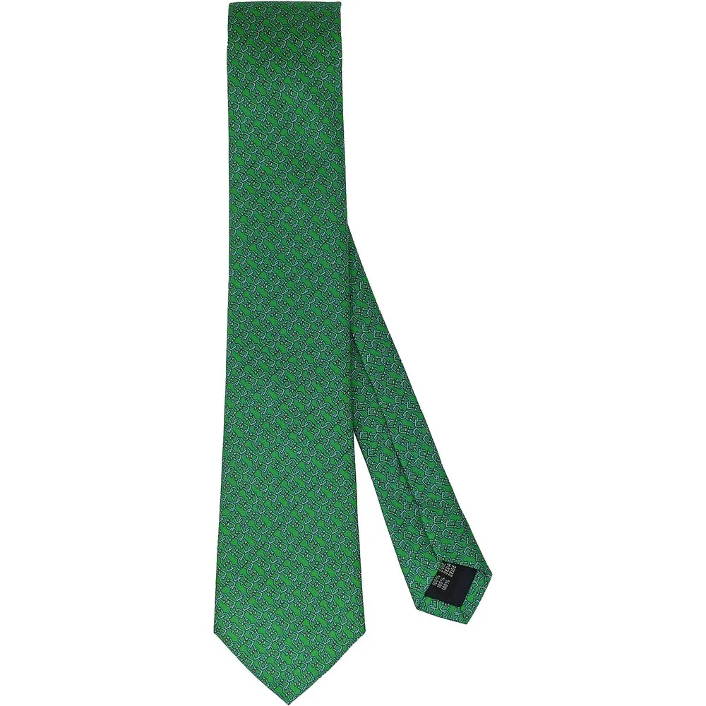 Corbata de seda Premium con estampado hermesiano - Pertegaz - FashionsVida