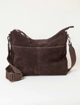 Suede Cross Body Bag Chocolate female - Fatface - FashionsVida