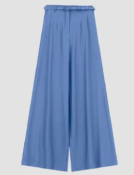 Pantalone palazzo donna azzurro - Imperial - FashionsVida