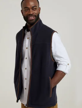 Rove Mens Fleece Gilet - Navy - Navy - Size: XL - Mountain Warehouse - FashionsVida