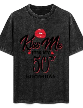 Kiss Me It's My 50th Birthday, 1968 1967 Bday Shirt For Women T-Shirt Retro Graphic Print T-Shirt - Aliexpress - FashionsVida