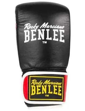 Gants De Boxe En Cuir Baggy Black / Red S - Benlee - FashionsVida