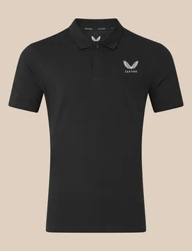 Unisex Short Sleeve Cotton Polo - Black Black S unisex - Castore - FashionsVida