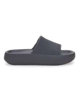 Ciabatte in gomma nere con fascia piena design minimal 38 - 2T2L - FashionsVida