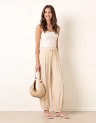 Balloon Trousers - L / STONE - female