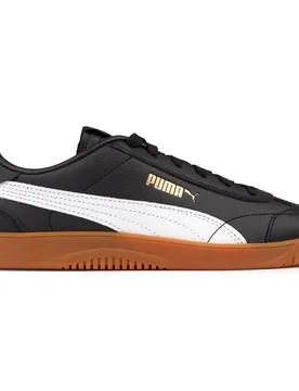 Childrens Unisex Club Trainers - Black Leather - Size Uk 3 - Puma - FashionsVida