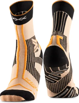 X-SOCKS® TRAILRUN EXPERT CREW Laufsocken Unisex FRESH PEACH/X BLACK/BLAZING ORANGE 35-38 - X-BIONIC - FashionsVida