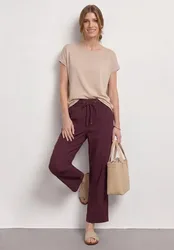 Straight Leg Hose im Casual Fit mit Turn-Up female Rot