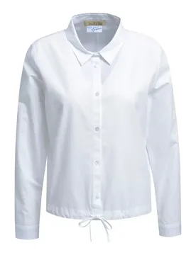 SOLID BLOUSE WITH DRAWSTRING AT FRO feale - M - FashionsVida