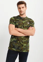 Mens T Shirt Ss Simple Dome Tee Camo Print - Camouflage Cotton - Size Medium