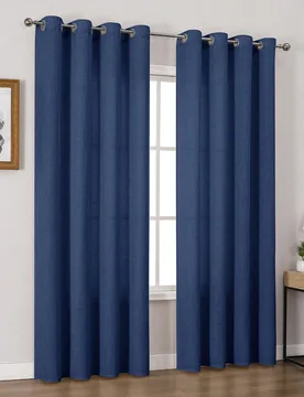 Pieza/2 piezas Juego de cortinas con textura de lino sintético, adecuadas para sala de estar y dormitorio, cortinas rústicas de arpillera tejida sem - Shein - FashionsVida