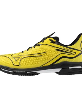Wave Exceed Tour 6 Padel Shoes Vibrant Yellow / Black / BlackSand UK 8.5 - Mizuno - FashionsVida