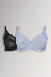 Women's 2 Pack Non-Padded Underwired Bras Size: 46C - Multicolor - Size: 46C