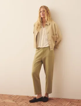 Pantalón slouchy de tipo rústico de mujer - Southern Cotton - FashionsVida